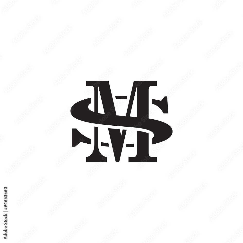 Letter S and M monogram logo