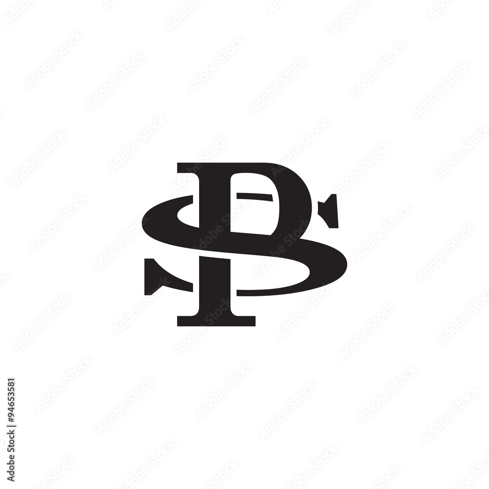 Letter S and P monogram logo Stock Vector
