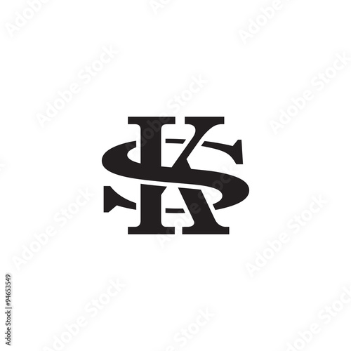Letter S and K monogram logo