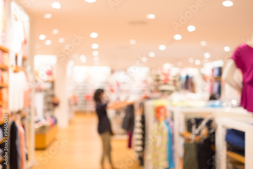 Abstract blur fashion mall interior