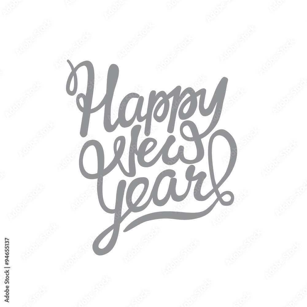 Happy new year caligraphy Happy new year caligraphy