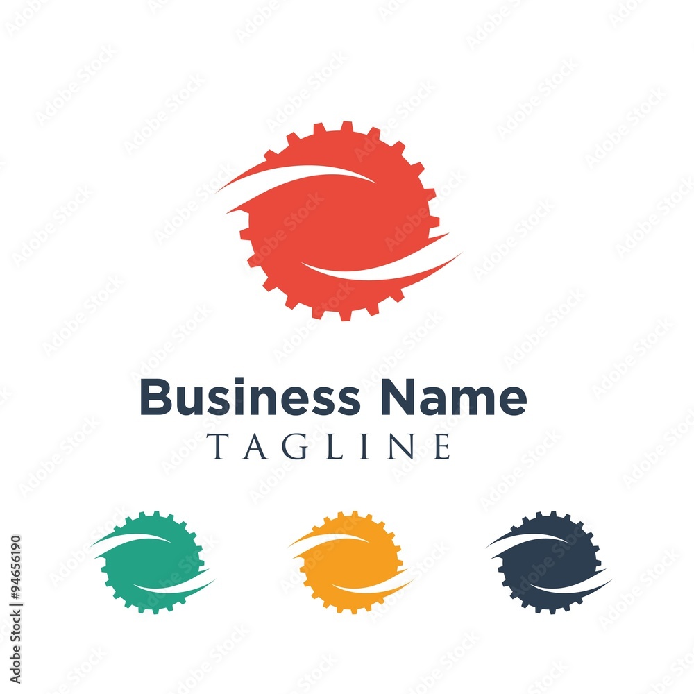 Obraz premium Gear logo icon Vector