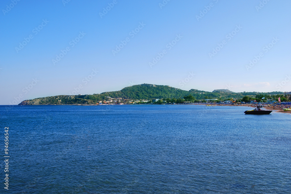 Mediterranean Sea Background. Blue Water. Waves on the Surface. Mediterranean Sea Background. Blue Water. Waves on the Surface.