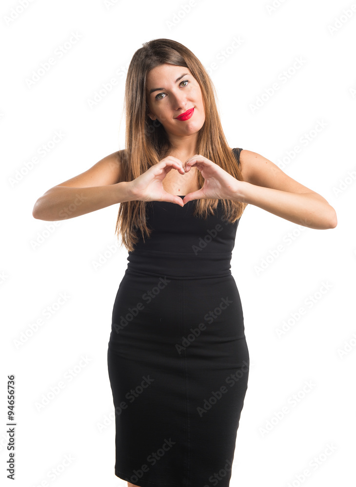 Girl making a heart with her hands Girl making a heart with her hands