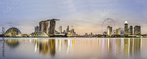 Panoramic city Singapore sky line
