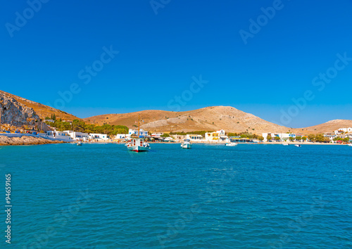 the port of Pserimos island in Greece photo