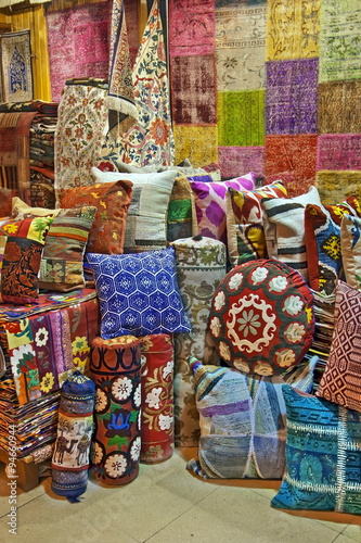 Turkish cushions on grand bazaar Istanbul 