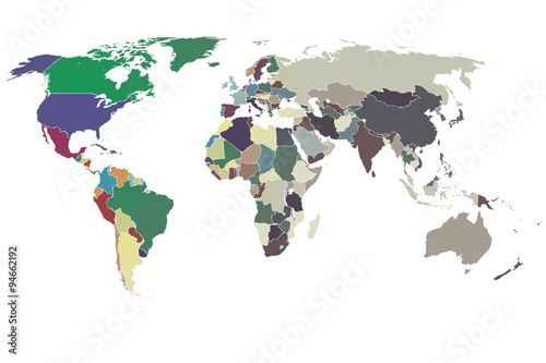 World Map Vector color gradient 