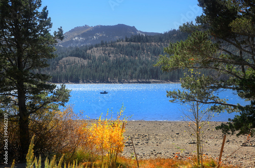 Scenic Caples lake in Sierra mountains California