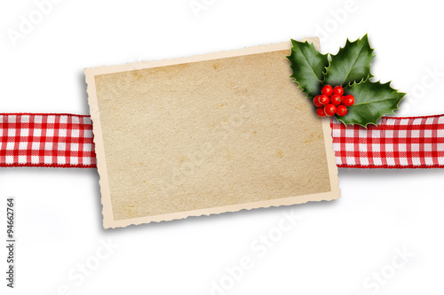 Postkarte mit Karoband