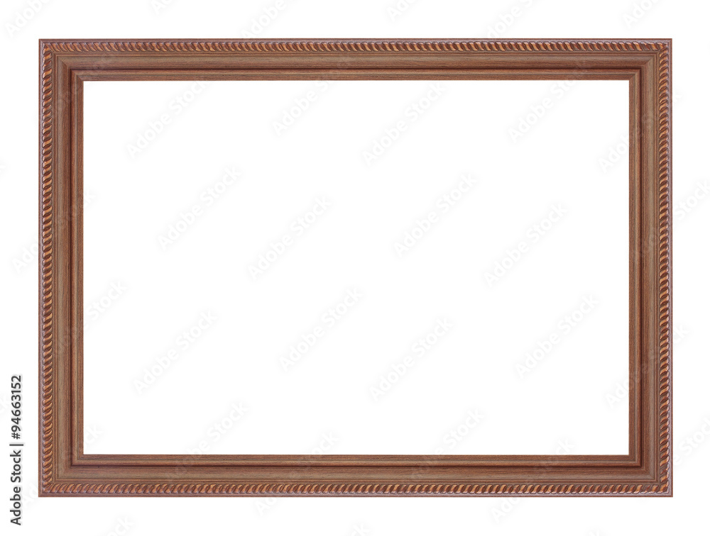 wooden picture frame isolated on white background wooden picture frame isolated on white background
