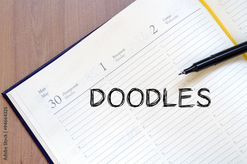 Doodles write on notebook Doodles write on notebook