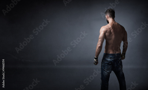unknow athlete ready for fighting