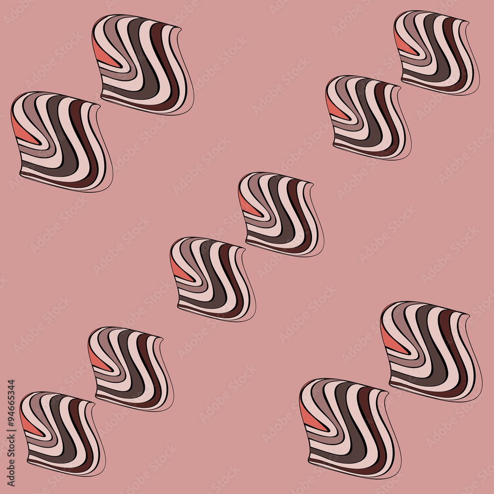 Obraz premium Vector abstract hand-drawn waves. Abstract pattern of colorful wavy elements