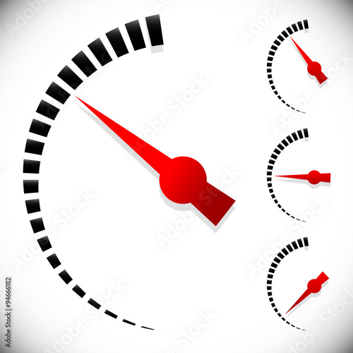 Pressure gauge, generic dial template. vector graphic