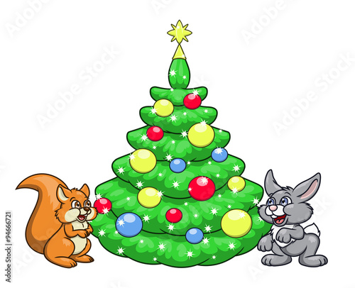 Christmas tree for squirrel and rabbit 2