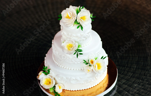 Handmade wedding cake.