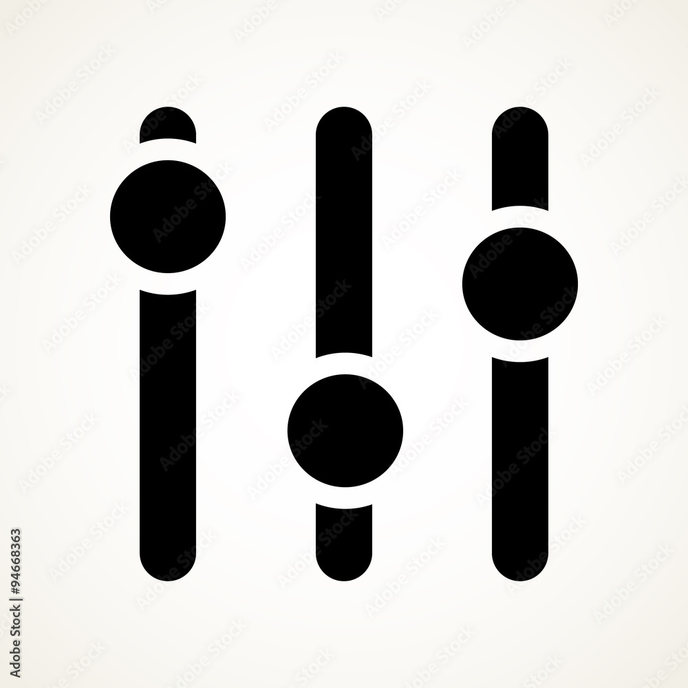 Vertical sliders, faders, potentiometers. vector symbol eps10 Stock Vector Adobe Stock