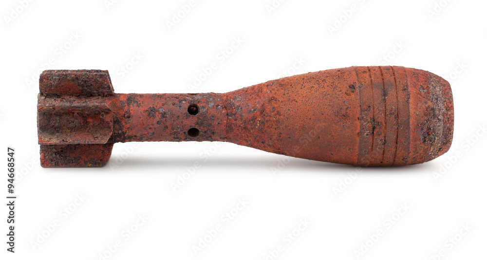 Old rusty mortar bomb Old rusty mortar bomb