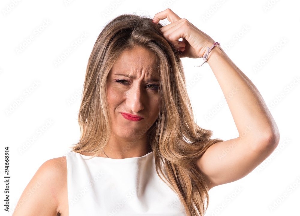 Woman having doubts Woman having doubts