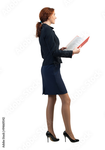 Businesswoman with book