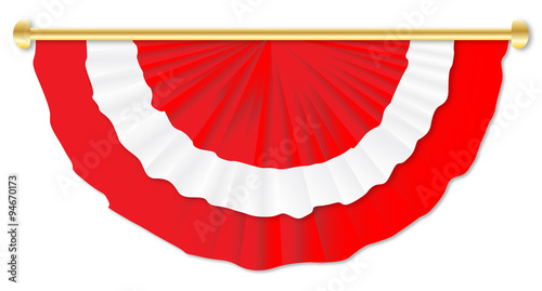 Red and White Bunting