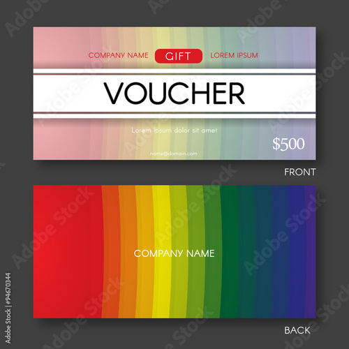 Modern Colorful Gift Voucher Template.