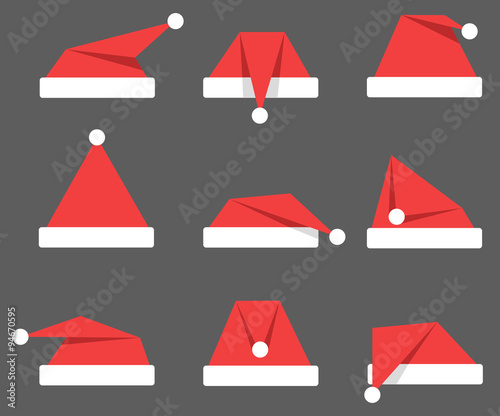 Christmas hat flat grey background