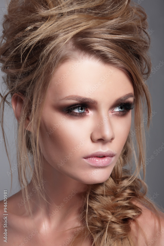 Fashionable portrait of a woman close-up. Fashionable portrait of a woman close-up.