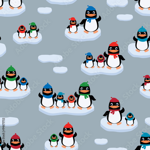Penguins on the ice floes