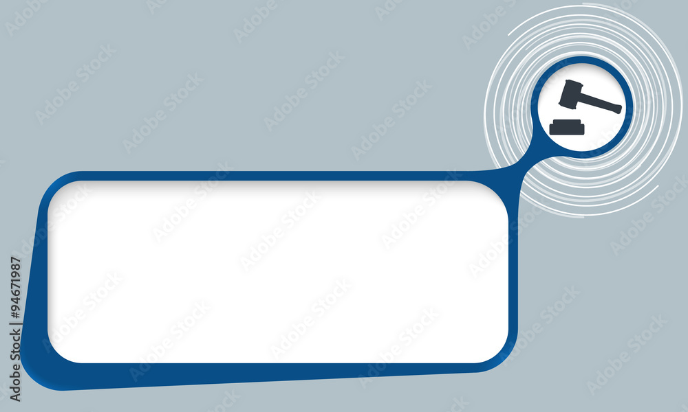Vector text box for your text with spirals and justice symbol Vector text box for your text with spirals and justice symbol