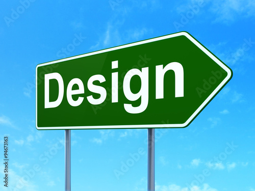 Advertising concept: Design on road sign background