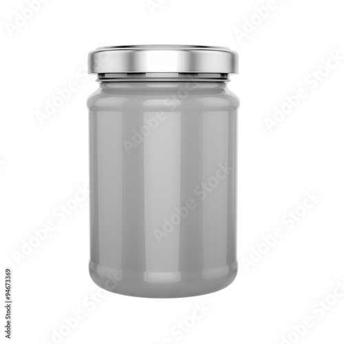 glass jar with metal lid - mock up