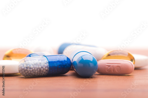 pills and tablet, the medical means, macro.