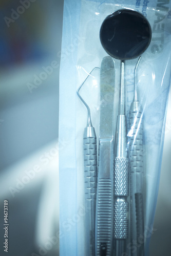 Fotografie Dental instrumentation dentist cleaning tool denstists surgery c