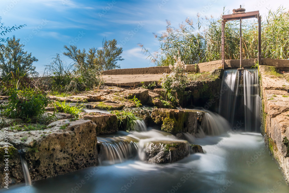 Waterfall and water gate Waterfall and water gate