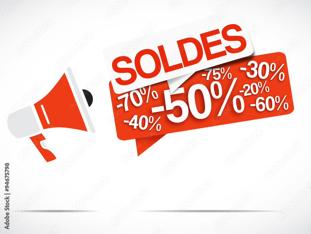megaphone  SOLDES (rouge et blanc)