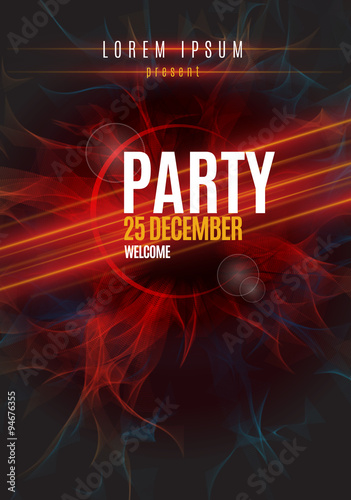 Dance Party Poster Background Template - Vector Illustration photo