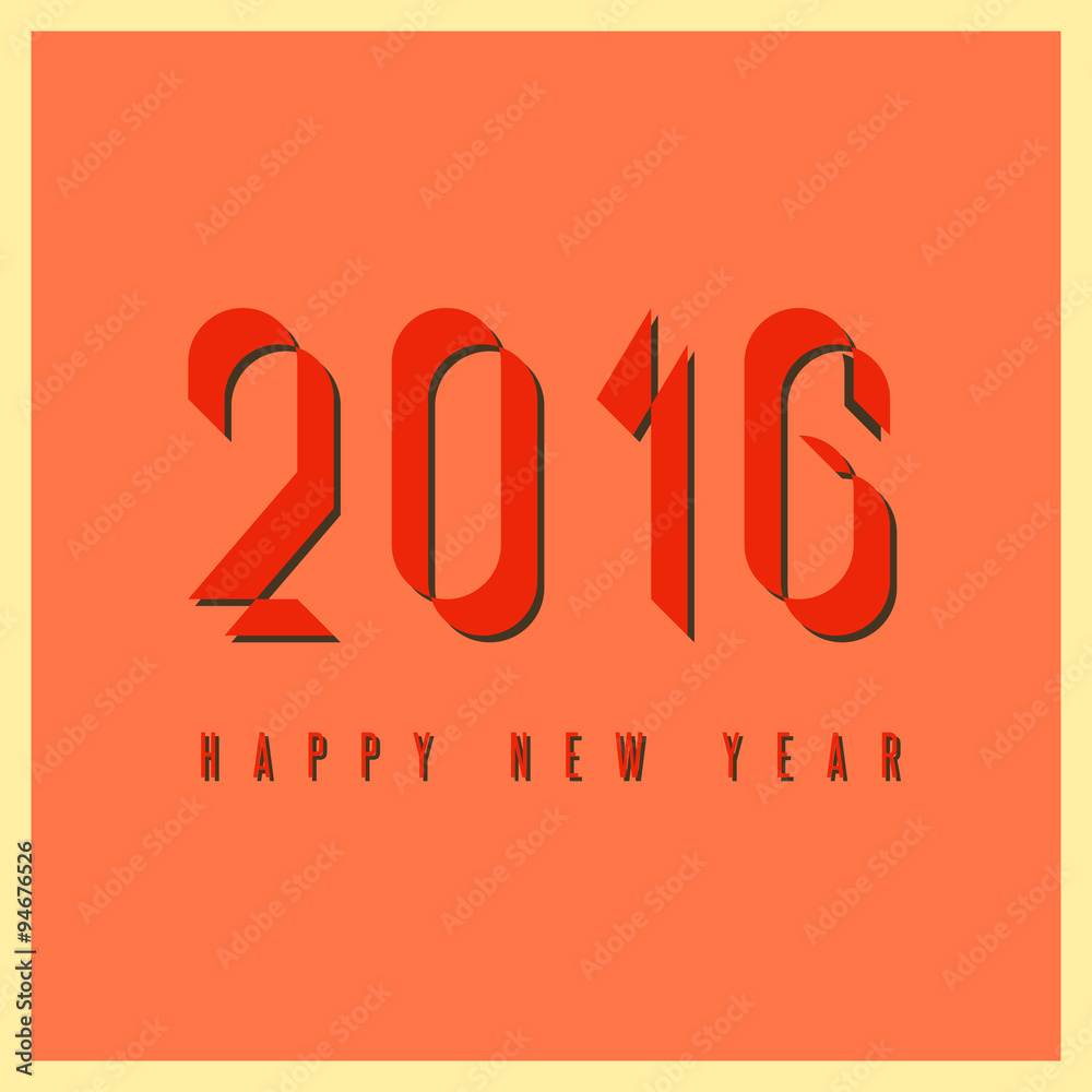 2016 happy new year, mockup graphic retro fire style greeting card design element 2016 happy new year, mockup graphic retro fire style greeting card design element