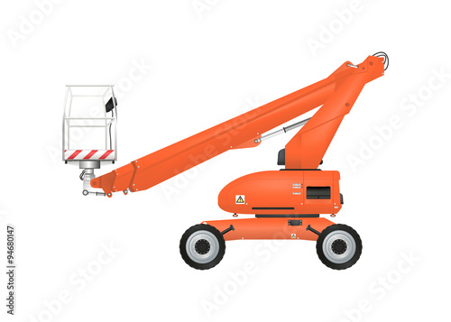 Canvas-taulu Orange telescopic boom lift. Raster