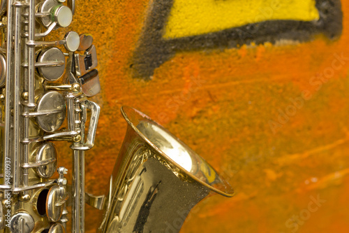 Canvas Print Saxophone Jazz Club