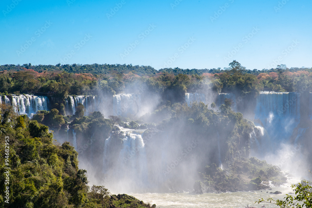 Iguazu waterfalls in South America