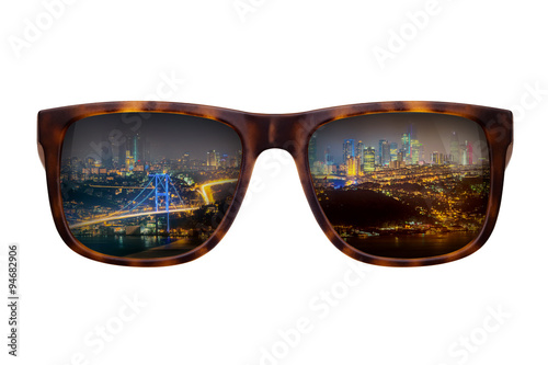 Sunglasses with beautiful panorama of Istanbul © boule1301