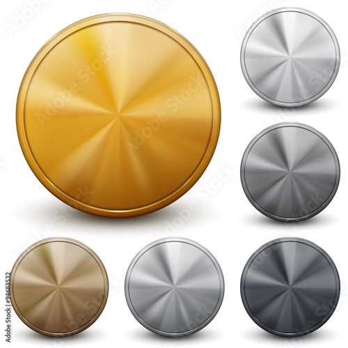 Set of coins without inscriptions