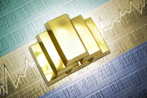 Obraz na plátně gabonese gold reserves