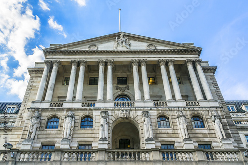 Historical building of the Bank of England, London, UK. photo