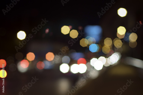 Traffic at night/Blur of traffic at night on the bridge. Soft focus. © wimage72