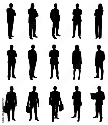 Businesspeople Illustration Silhouettes