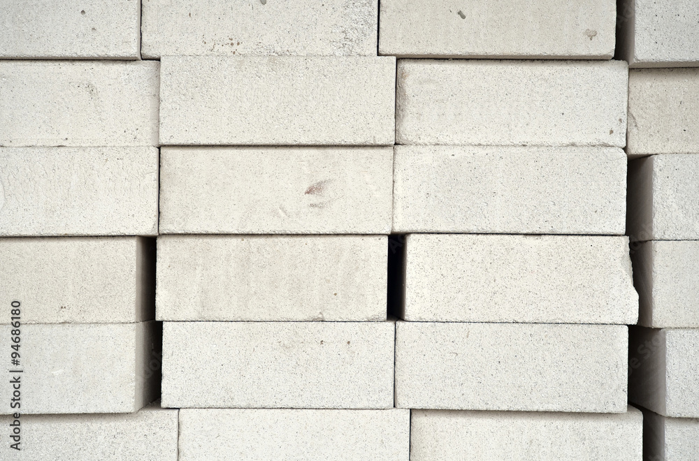Naklejka premium Pile of brick/Close up of pile of brick on construction site.