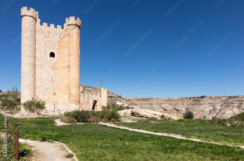 Castle of Alcala del Jucar in Castilla-La Mancha, Spain